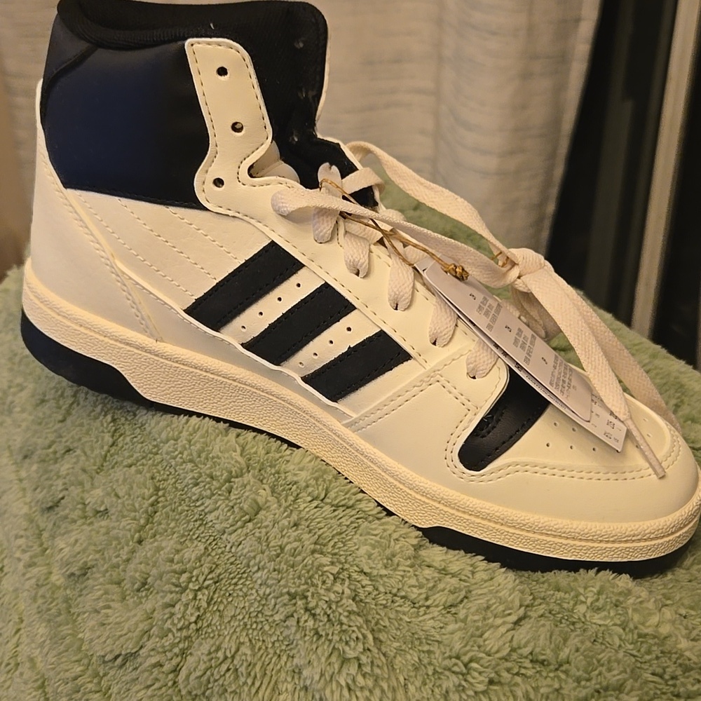 Adidas Womens Break Start Mid Black and White Sneakers